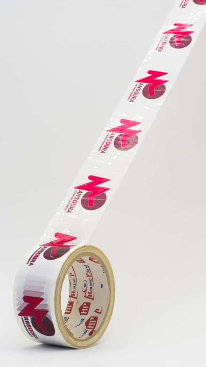 اقوي سلوتيب مطبوع  Printed Adhesive Tape مصنع سلوتيب هاوس بلاست تيب لجميع منتجات الاشرطه اللاصقه