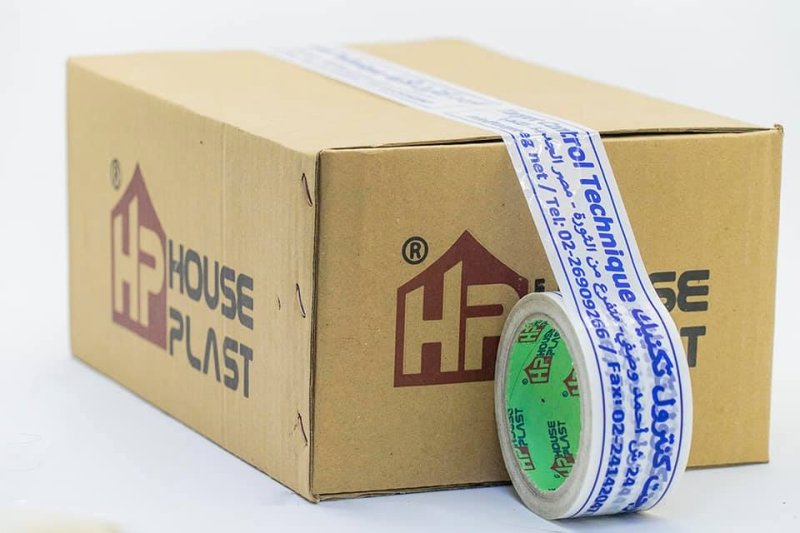 احدث ماكينات الطباعه علي السلوتيب سلوتيب مطبوع Adhesive Printe Tapeطباعه السولتيب سلوتيب هاوس بلاست