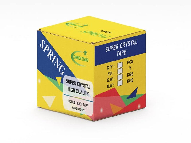 لصق سلوتيب كريستال سلوتيب كريستال Crystal Adhesive Tape مصنع سلوتيب كريستال هاوس بلاست